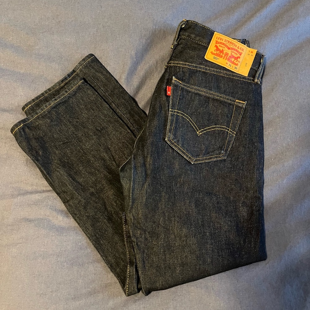 Levi's Men's 501 Indigo Straight Jeans